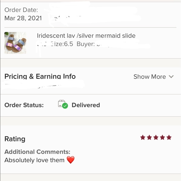 Iridescent lav /silver mermaid slide - Picture 6 of 7